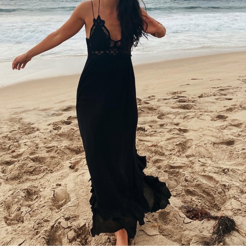 Free People Black Maxi Dress
